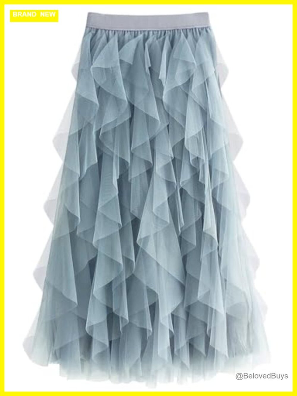 Tulle Skirts for Women Long Tutu Fairy Tiered Skirt A Line Mesh Elastic Waist